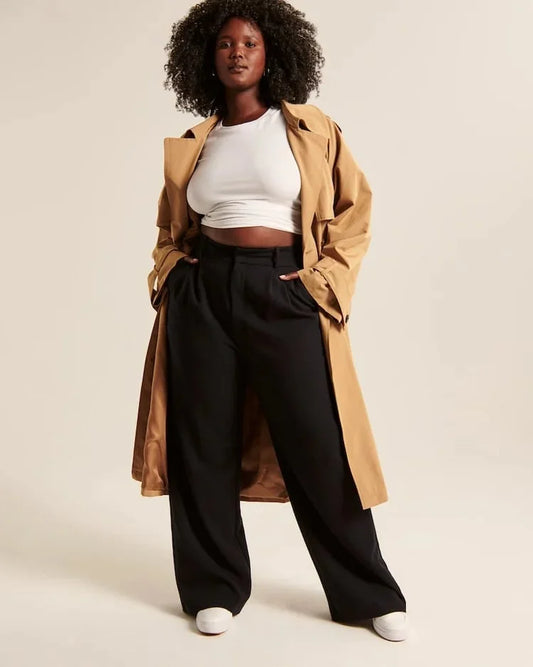 🔥HIGH WAIST TAILORED WIDE LEG PANTS