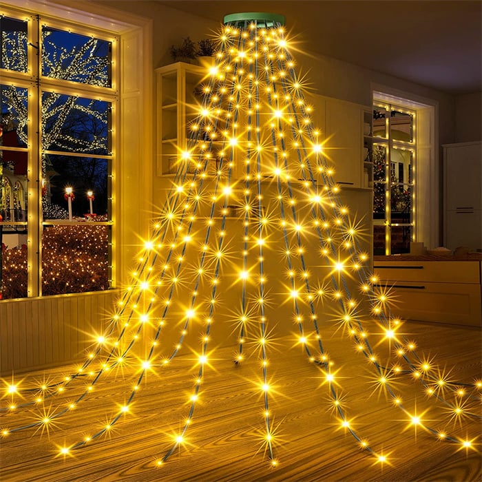 Christmas Pre-sale SAVE 49%🎄Christmas Tree Waterfall Lights with Ring