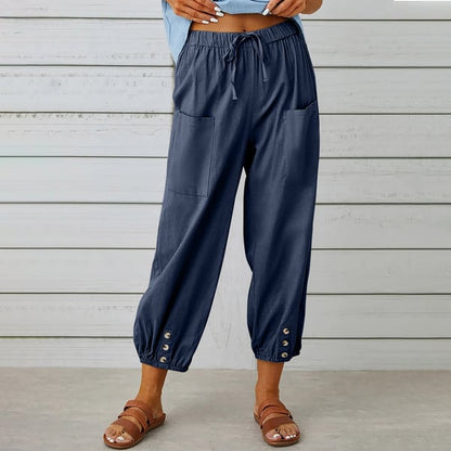 Women's Summer Capri Pants Wide Leg