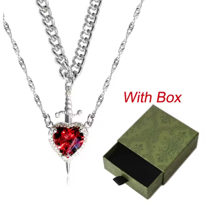 Heart and Sword Necklace Set（🔥Buy 2 Free Shipping）