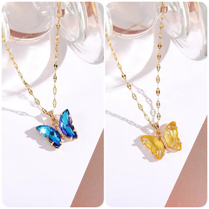 🔥BUY 1 GET 1 FREE-Crystal Butterfly Necklace