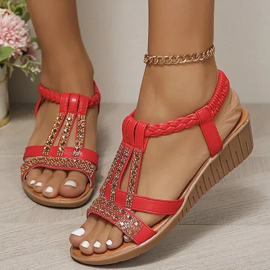 🔥Last Day Promotion 50% OFF - Posryst ™ Women's New Summer Rhinestone Open Toe Orthopaedic Sandals