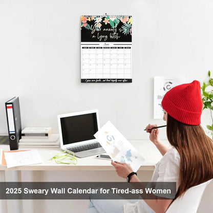 2025 Sweary Calendar for Tired-Ass Women