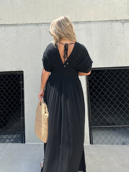 New Slit V-Neck Effortless Maxi Long Dress (Buy 2 Free Shipping)