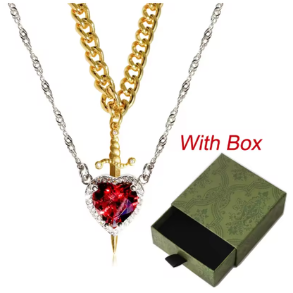 Heart and Sword Necklace Set（🔥Buy 2 Free Shipping）