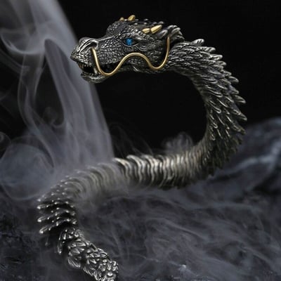 ⏰Promotion du dernier jour 49 % de réduction – Libérez la puissance du bracelet dragon en corne d'or fait à la main. 