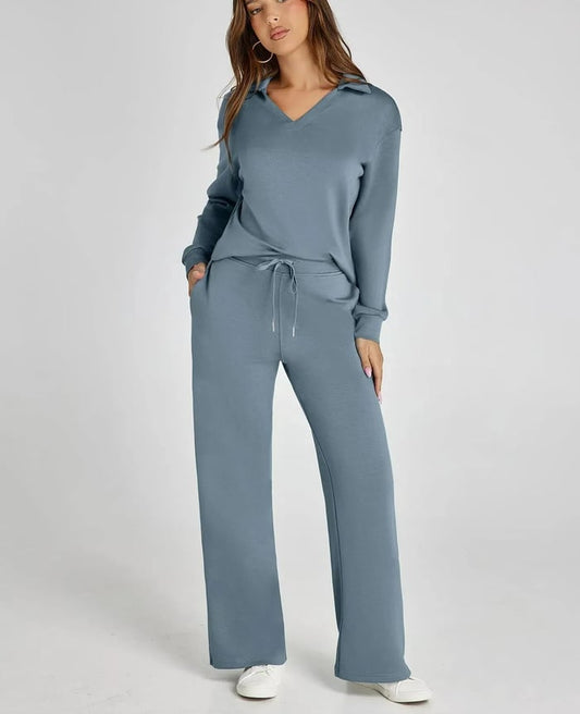 Women's 2 Piece Sets Outfits Casual Long Sleeve Sweatsuits Sets(🔥Same as in the video)