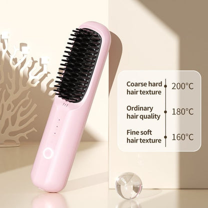 USB Cordless Negative Ion Hair Straightening Comb Buy 2 Free Shipping