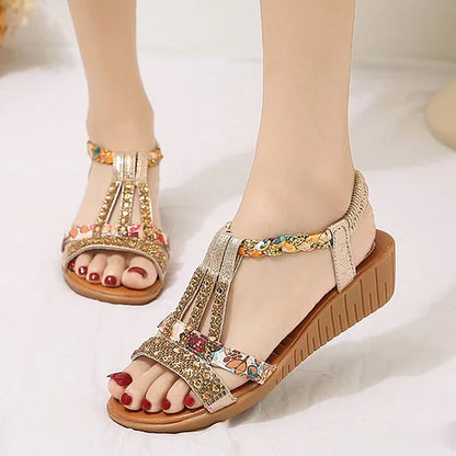 🔥Last Day Promotion 50% OFF - Posryst ™ Women's New Summer Rhinestone Open Toe Orthopaedic Sandals