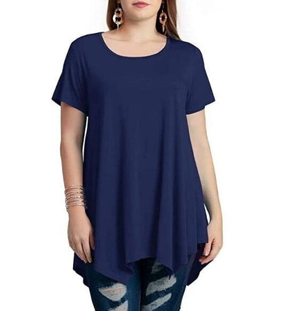 Plus Size Cotton Loose fit Short Sleeve T Shirt