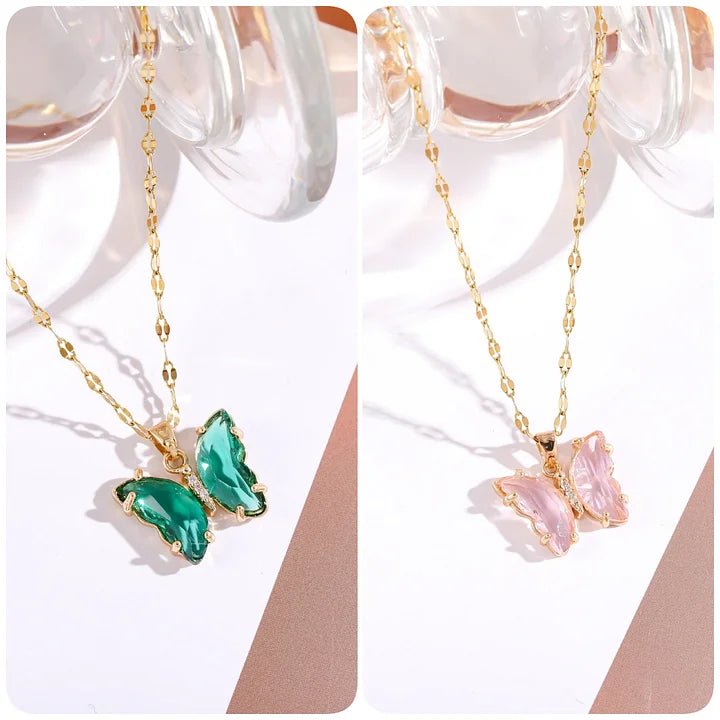 🔥BUY 1 GET 1 FREE-Crystal Butterfly Necklace