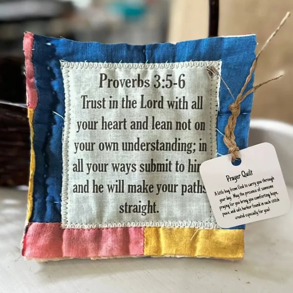 🔥-✝️Prayer Quilt With Cross Inside