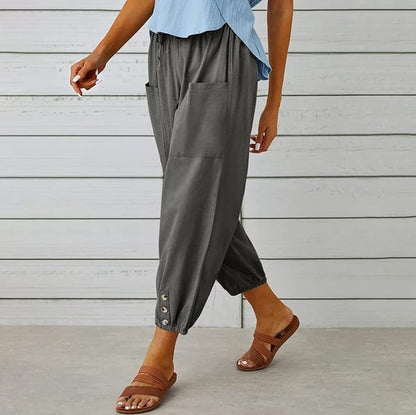 Women's Summer Capri Pants Wide Leg