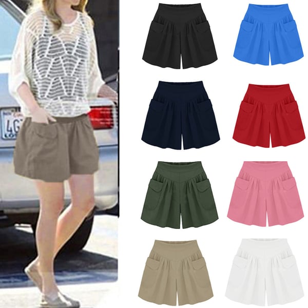 Hot Sale🎁Women Beach Casual Hot Shorts with Elastic Waistband