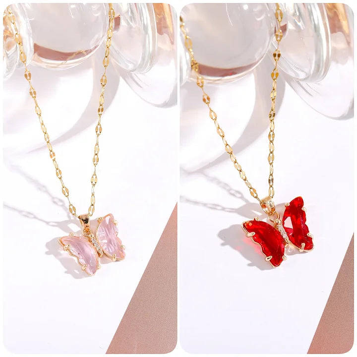 🔥BUY 1 GET 1 FREE-Crystal Butterfly Necklace