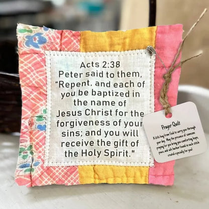 🔥-✝️Prayer Quilt With Cross Inside