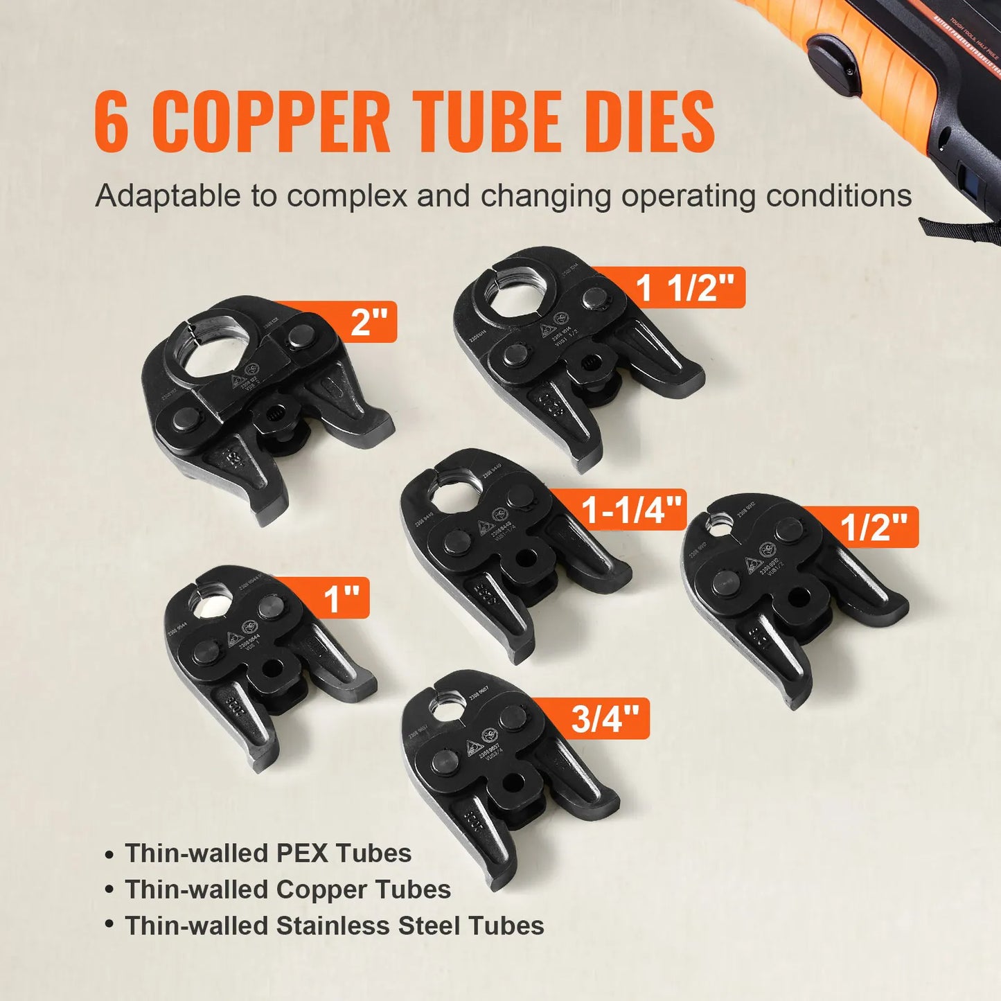 Electric Straight Barrel Multiple sizes Press tool