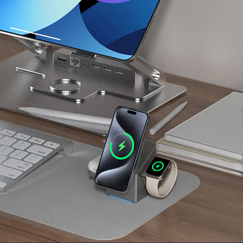 🔥3-in-1 Foldable Magnetic Wireless Charging Station