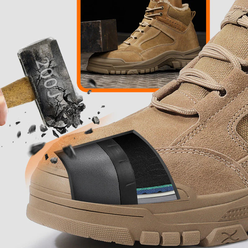 🎅 Men's Winter Safety Shoes – Steel Toe Cap and Slip-Resistant!