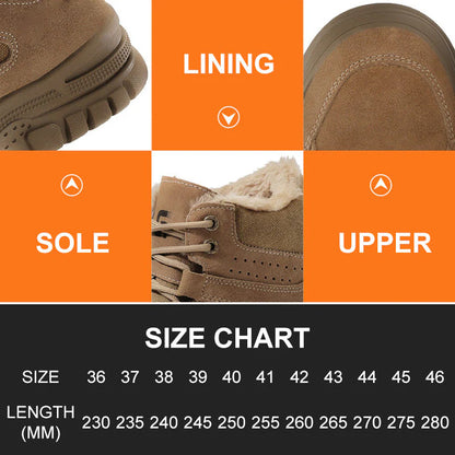 🎅 Men's Winter Safety Shoes – Steel Toe Cap and Slip-Resistant!