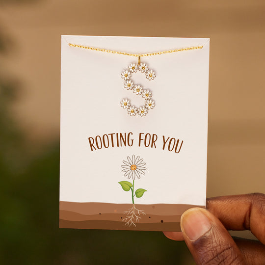 ROOTING FOR YOU INITIAL NECKLACE