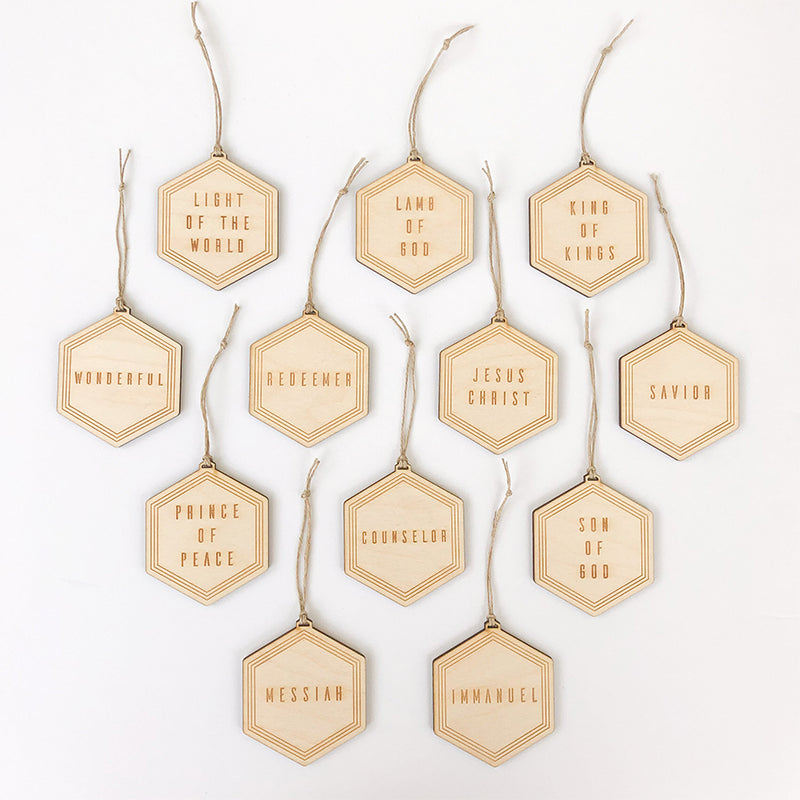 Names Of Jesus Ornaments (25 Pcs)