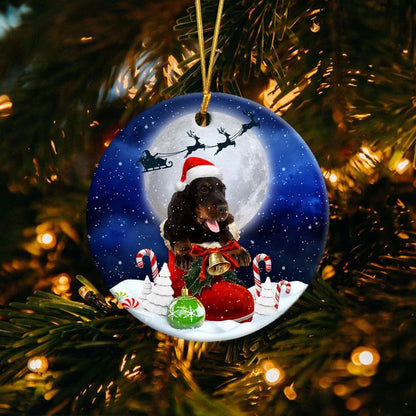 Gordon Setter In Santa Boot Christmas Ceramic Ornament