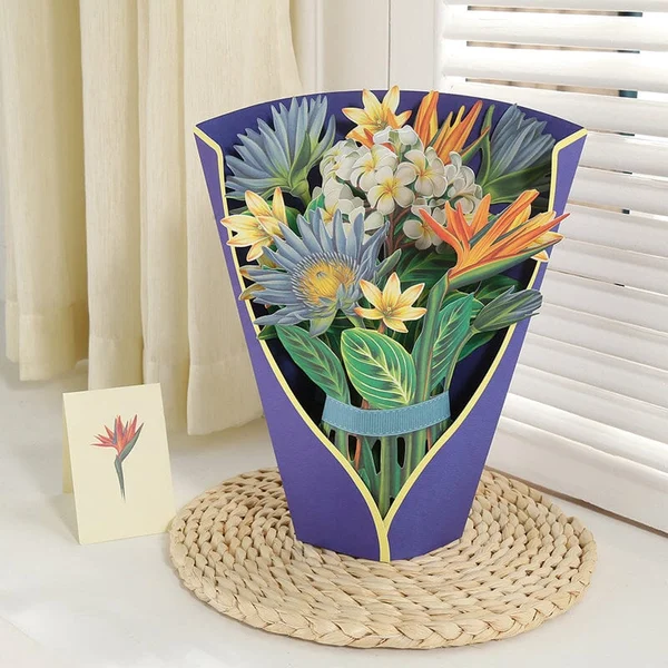 POP UP FLOWER BOUQUET GREETING CARD