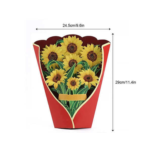 POP UP FLOWER BOUQUET GREETING CARD