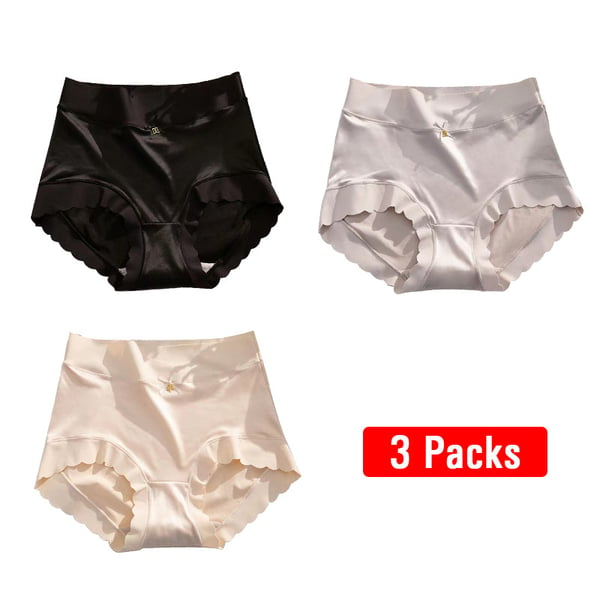 Pay1 Get 2 Premium Satin Antibacterial Ice Silk Moisture-absorbing Panties