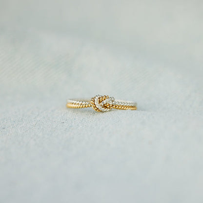 MOTHER & DAUGHTER BOND TWO STRAND KNOT RING