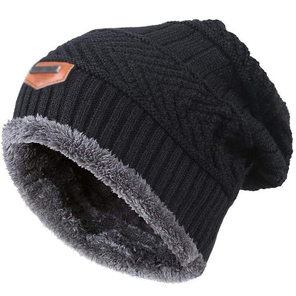 Winter Warm Caps Wool Thickened And Velvet Knitted Ear Protection Caps