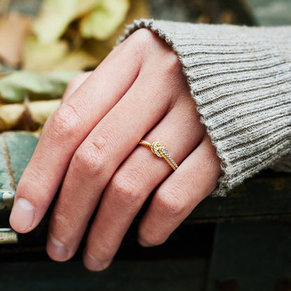 MOTHER & DAUGHTER BOND TWO STRAND KNOT RING