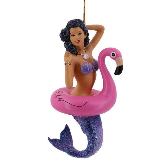 MISS FLAMINGO MERMAID ORNAMENT