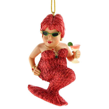 STRAWBERRY MARGARITA MERMAID ORNAMENT