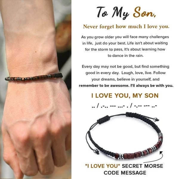 Armband „To My Son Love You Forever“.