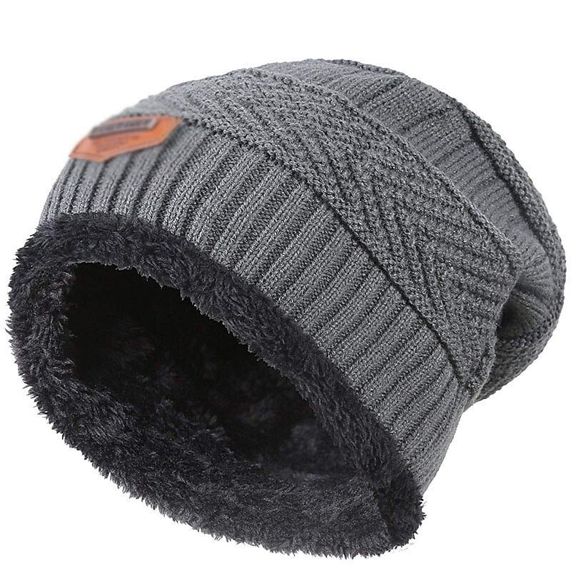 Winter Warm Caps Wool Thickened And Velvet Knitted Ear Protection Caps