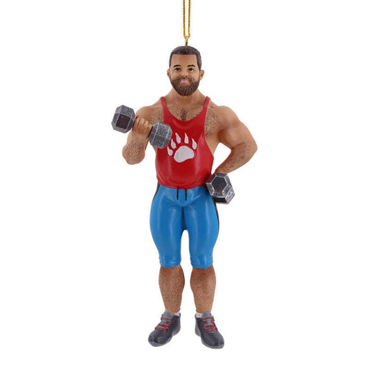 GYM BEAR ORNAMENT