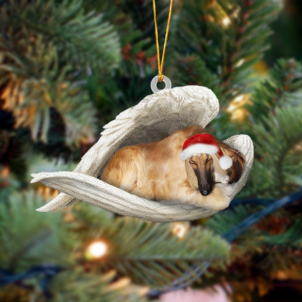 Afghan Hound Sleeping Angel Christmas Ornament