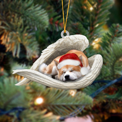 Akita Inu Sleeping Angel Christmas Ornament