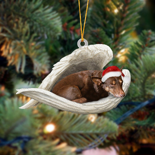 Australian Kelpie Sleeping Angel Christmas Ornament