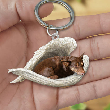 Australian Kelpie Sleeping Angel Acrylic Keychain