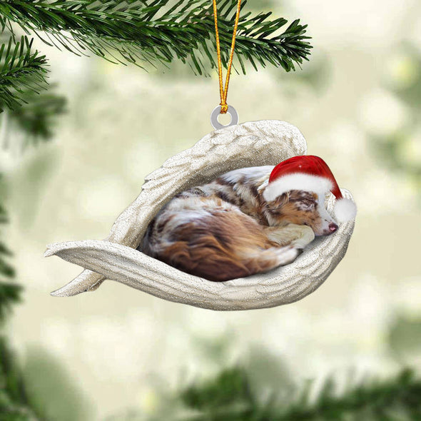 Australian shepherd Sleeping Angel Christmas Ornament