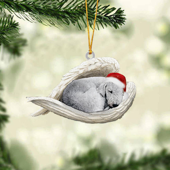 Bedlington Terrier Sleeping Angel Christmas Ornament