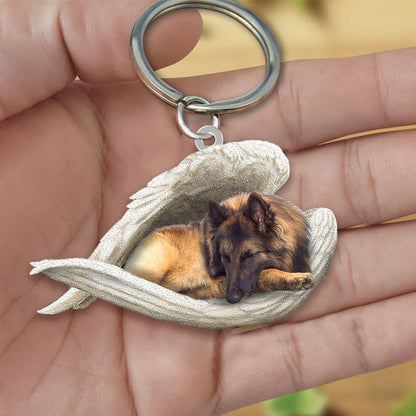 Belgian Shepherd Sleeping Angel Acrylic Keychain