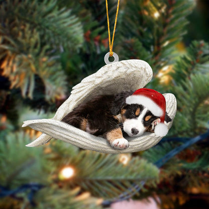 Bernese Mountain Sleeping Angel Christmas Ornament