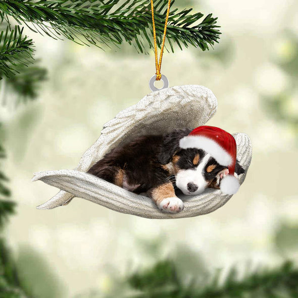 Bernese Mountain Sleeping Angel Christmas Ornament