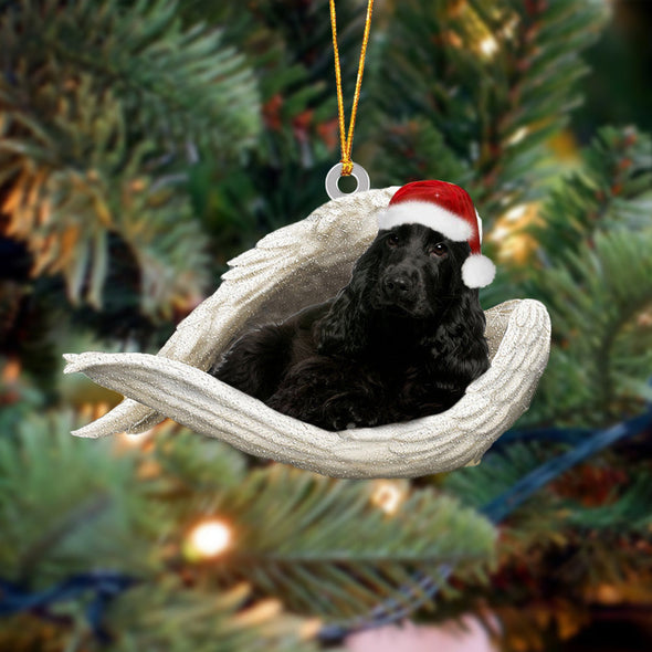 Schwarzer Cocker Spaniel Schlafender Engel Weihnachtsschmuck 