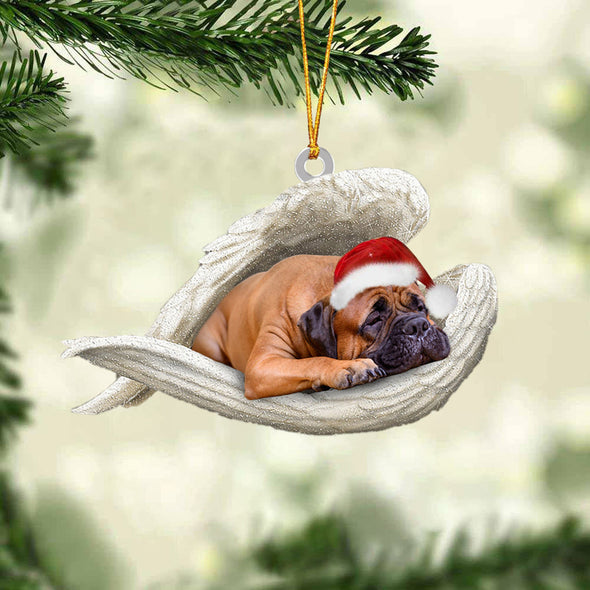 Bull mastiff Sleeping Angel Christmas Ornament