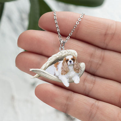 Collier en acier inoxydable Cavalier King Charles Spaniel 2 Ange endormi